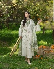 Embroidered printed chikankari for sale  BURY