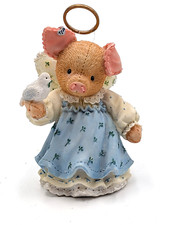 Estatueta vintage 1998 Enesco This Little Piggy por Mary Rhyner-Nadig Angel Pig comprar usado  Enviando para Brazil