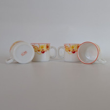 Usado, Xícaras de café expresso vintage La Opala - Quatro mini canecas de 2" design geométrico amarelo e dourado comprar usado  Enviando para Brazil