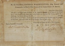 George washington signed for sale  Scottsdale