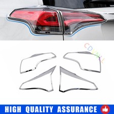 Painel de lâmpada traseira prata cromada acabamento tira 4* para Toyota RAV4 2016-2018 comprar usado  Enviando para Brazil