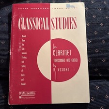 Estudos clássicos para clarinete por H Voxman, Bach Handel. Excelente! Limpo! comprar usado  Enviando para Brazil
