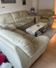 Couchgarnitur echtleder 2 gebraucht kaufen  Erlangen