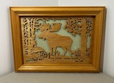 Signed wood moose for sale  Delton