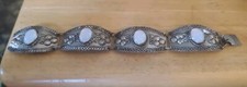 Pulseira de elos vintage de prata esterlina e opala falsa México J3 comprar usado  Enviando para Brazil
