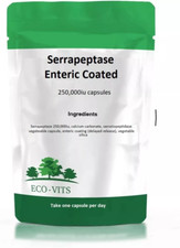 Serrapeptase 250.000MG cápsulas revestidas entéricas – suporte enzimático de alta resistência comprar usado  Enviando para Brazil