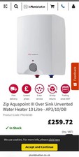 Zip aquapoint sink for sale  MACCLESFIELD