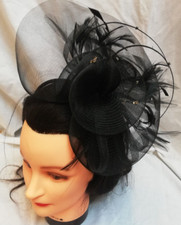 Fascinator black dramatic for sale  STROUD