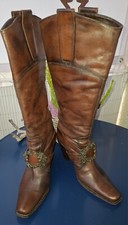 Lederstiefel zierschnalle spar gebraucht kaufen  Deutschland