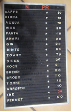 Tabella listino prezzi usato  Trieste