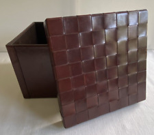 Leather decorative lidded for sale  Manchester