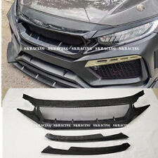 Grelha de malha central frontal de fibra de carbono forjada para Honda Civic FK8 FC1 FK7 16-20 comprar usado  Enviando para Brazil