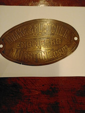 Brass manufacturer plate for sale  WISBECH