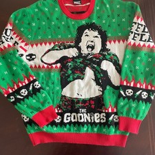 Suéter de Natal feio XL The Goonies pedaço trufa festa embaralhada  comprar usado Suéter de Natal feio XL The Goonies pedaço trufa festa embaralhada  comprar usado  Enviando para Brazil