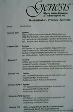 Genesis preisliste 1998 gebraucht kaufen  Kiel