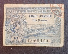 Ticket exposition universelle d'occasion  Six-Fours-les-Plages