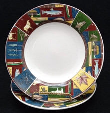 American Atelier tigela de macarrão Northern Nights 5845 sopa salada cabine de peixe conjunto de 2 comprar usado  Enviando para Brazil