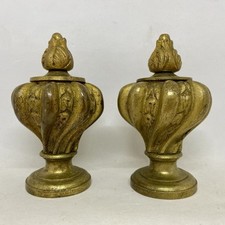 Par de Tocha Ornamentada Antiga Bronze Acabamento Lareira Salvamento Anderon comprar usado  Enviando para Brazil