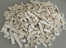 ENVIO GRÁTIS!! LEGO ENORME LOTE DE 200 PLACAS PLANAS BRANCAS 2X4 2X6 2X8 2X12 tamanhos mistos comprar usado  Enviando para Brazil