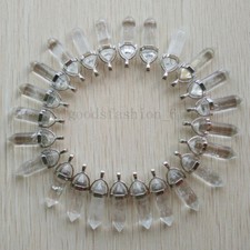 Pingentes de pedra de quartzo cristal natural ponto chakra cura 24 peças/lote atacado comprar usado  Enviando para Brazil