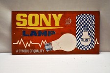 Placa de sinalização de estanho vintage Sony lâmpada elétrica publicidade litho Re1d 11 X 6" 03 comprar usado  Enviando para Brazil