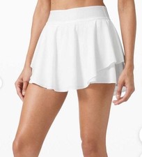 Saia de Tênis Lululemon Court Rival Cintura Alta Off White Tamanho 2 comprar usado  Enviando para Brazil