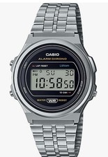 Relógio digital Casio unissex alarme quartzo cronógrafo tom prata 38 mm A171WE-1A comprar usado  Enviando para Brazil