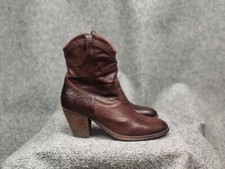Usado, Shorts alfaiataria Frye Design tornozelo couro marrom botas com zíper comprar usado  Enviando para Brazil