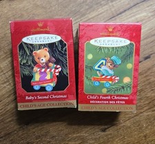Usado, 1999 Hallmark Keepsake SEGUNDO E QUARTO NATAL DO BEBÊ Ornamento comprar usado  Enviando para Brazil