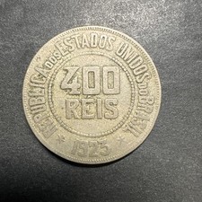 Moeda estrangeira mundial 1923 BRASIL 400 REIS grande KM# 520 rara 764k cunhada comprar usado  Enviando para Brazil