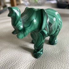 141g malachite elephant for sale  CHICHESTER