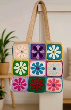 Handmade crochet tote for sale  GLASGOW