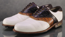 Tênis de golfe FootJoy clássico seco masculino impermeável tamanho 10,5 M estampa de crocodilo, usado comprar usado Tênis de golfe FootJoy clássico seco masculino impermeável tamanho 10,5 M estampa de crocodilo, usado comprar usado  Enviando para Brazil