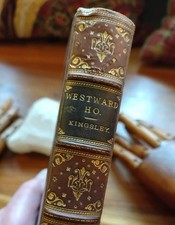 1897 Westward Ho! Charles Kingsley Full Calf School Prize Binding comprar usado  Enviando para Brazil