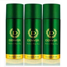 Desodorantes DENVER Hamilton perfume desodorante de longa duração unissex spray corporal conjunto de 3, usado comprar usado  Enviando para Brazil