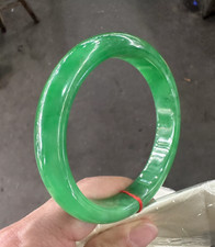 Pulseira de jadeíta verde esmeralda AAA grau certificado real Birmânia 62mm comprar usado  Enviando para Brazil