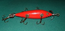 Isca de pesca subaquática antiga de madeira GE Heddon Michigan REPINTADA 150 minnow comprar usado  Enviando para Brazil