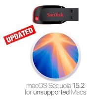 Instalador USB macOS Sequoia 15.2 corrigido para Macs não suportados com instruções comprar usado  Enviando para Brazil