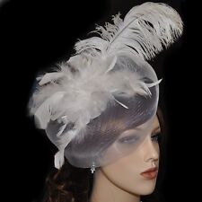 Fascinator federn weiss gebraucht kaufen  Kirchheim b.München