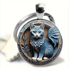 Schlüsselanhänger katzenmoti gebraucht kaufen  Siek