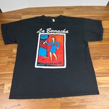 Camiseta La Borracha Loteria Bingo Mexicano Novidade Camiseta Engraçada Preta Algodão Tamanho XL comprar usado  Enviando para Brazil