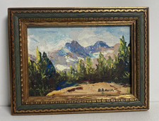 Pintura a óleo vintage original pequena gema miniatura paisagem impressionista assinada comprar usado  Enviando para Brazil