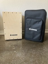 Donner Cajon Caixa Bateria, Instrumento de Percussão Tamanho Completo com Cordas com Bolsa,, usado comprar usado  Enviando para Brazil