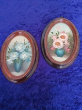 Pair floral miniatures for sale  WALSALL