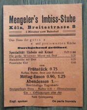 Werbeblatt mengelers imbiss gebraucht kaufen  Zittau