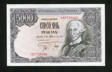 tu_bazar  BILLETE  5000 PESETAS 1976  SERIE 1B  SC comprar usado  Enviando para Brazil