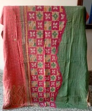 Colcha de retalhos de algodão vintage feita à mão indiana Kantha colcha de retalhos cobertor de cama comprar usado  Enviando para Brazil