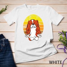 Camiseta unissex premium Cavalier King Charles Spaniel Yoga Dog I presente feminina masculina, usado comprar usado  Enviando para Brazil