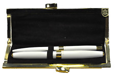 Conjunto de canetas-tinteiro/esferográfica "SENATOR" White&GT Lady's W. fabricado na Alemanha c.1987 comprar usado  Enviando para Brazil