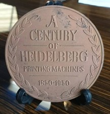 Antiga máquina de impressão original de moinho de vento Heidelberg ASSINATURA comprar usado  Enviando para Brazil